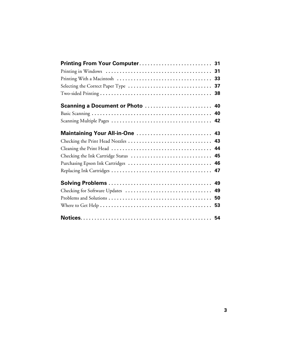 Epson Artisan 810 Series User Manual | Page 3 / 64