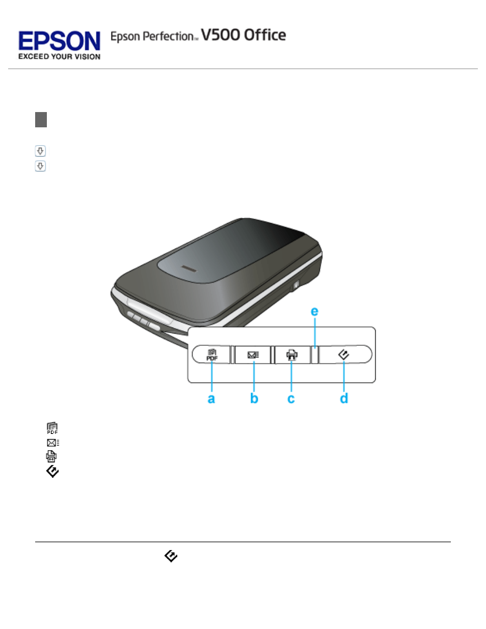 Light and buttons, Light | Epson Perfection V500 User Manual | Page 28 / 240
