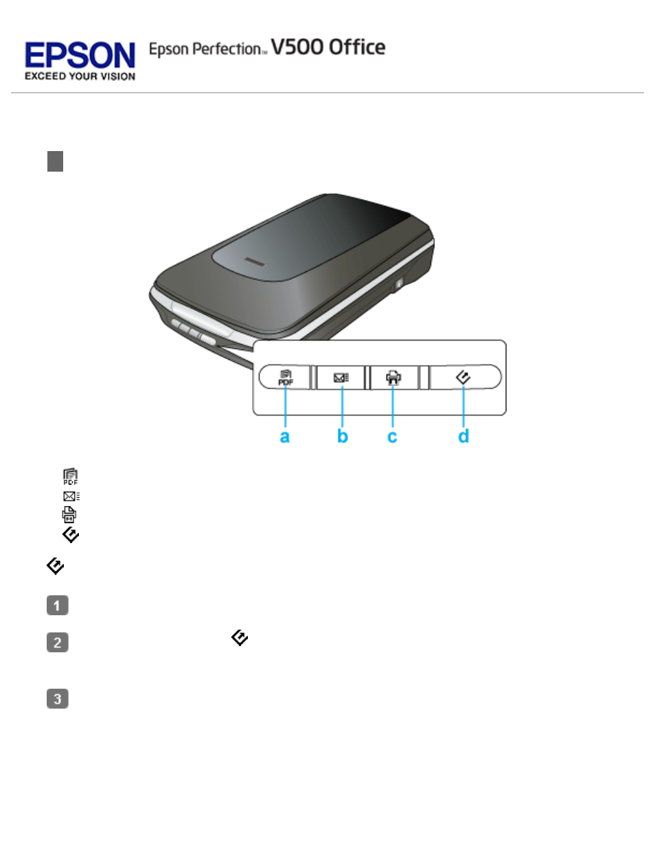 Starting a scan with the scanner buttons | Epson Perfection V500 User Manual | Page 83 / 240