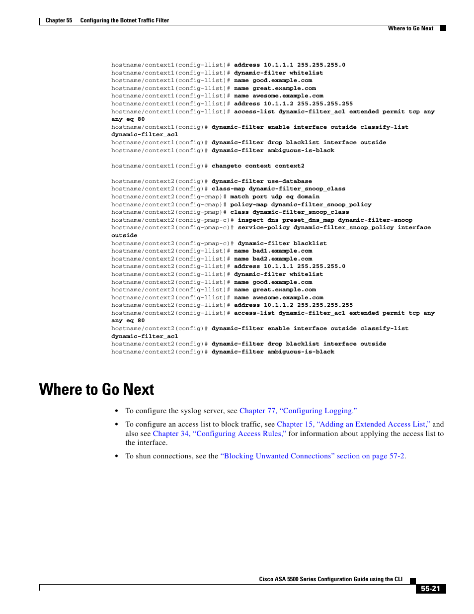 Where to go next | Cisco ASA 5505 User Manual | Page 1185 / 1994