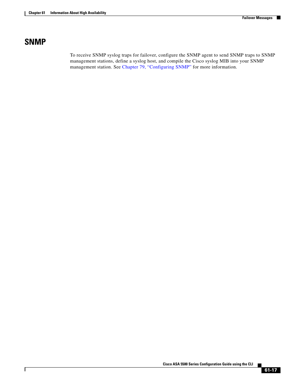 Snmp | Cisco ASA 5505 User Manual | Page 1305 / 1994