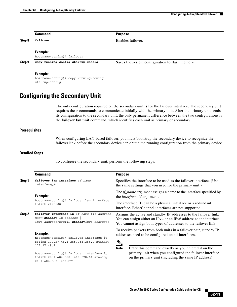 Configuring the secondary unit | Cisco ASA 5505 User Manual | Page 1317 / 1994
