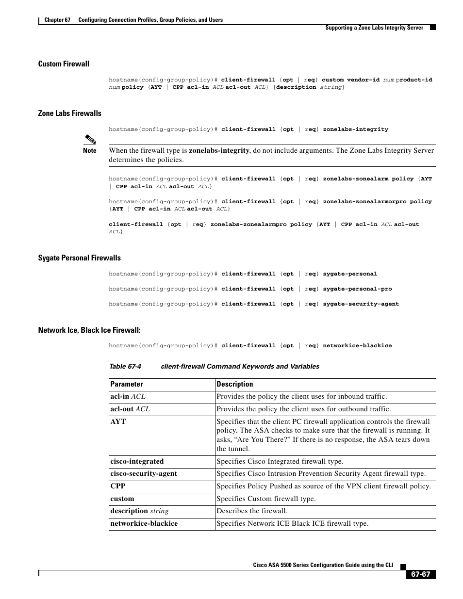 Table 67-4 | Cisco ASA 5505 User Manual | Page 1493 / 1994