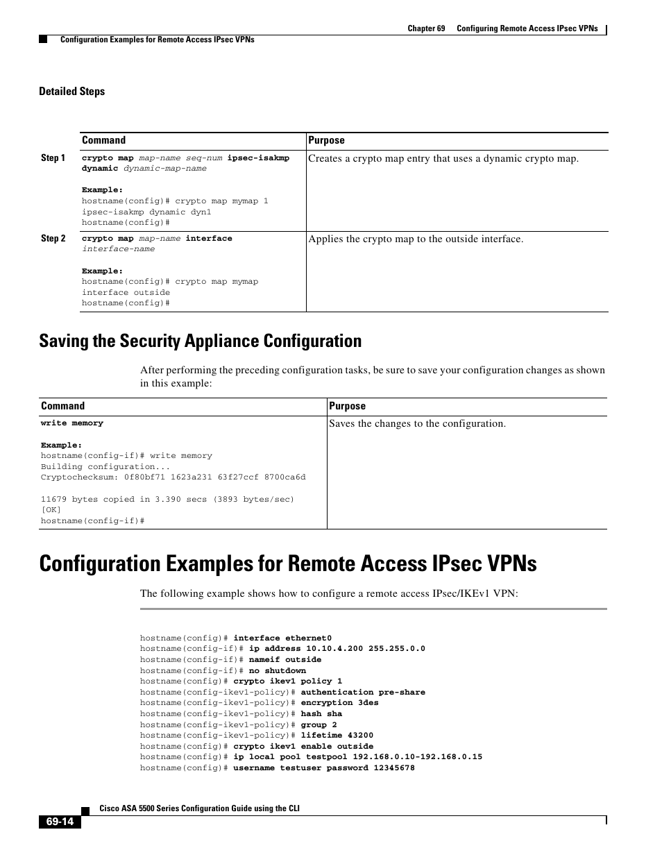 Saving the security appliance configuration | Cisco ASA 5505 User Manual | Page 1538 / 1994