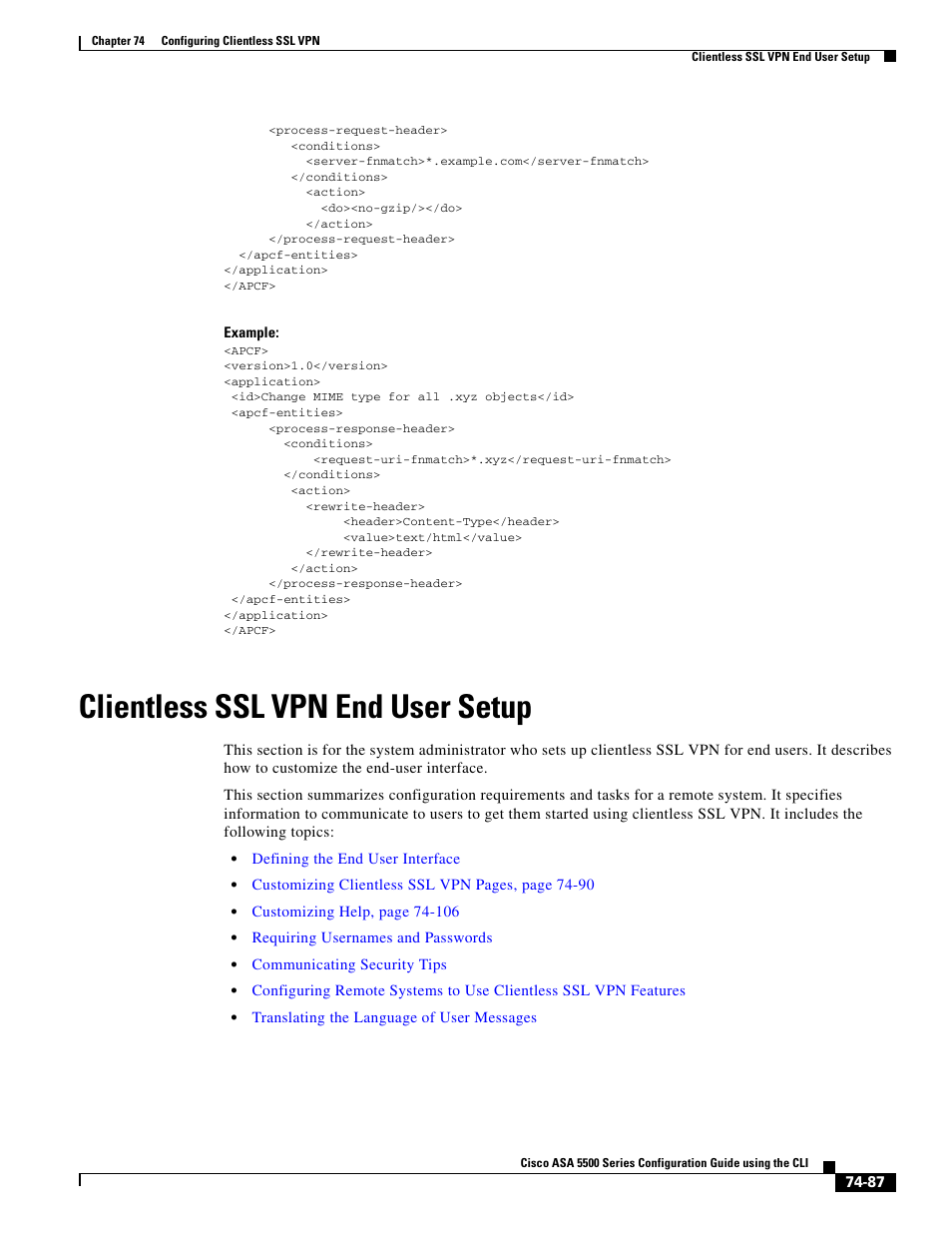 Clientless ssl vpn end user setup | Cisco ASA 5505 User Manual | Page 1673 / 1994