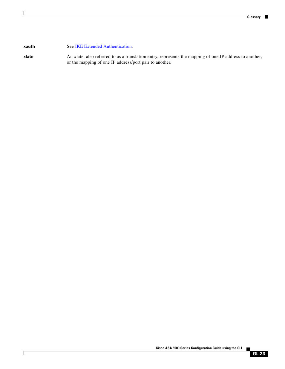 Xlate | Cisco ASA 5505 User Manual | Page 1961 / 1994