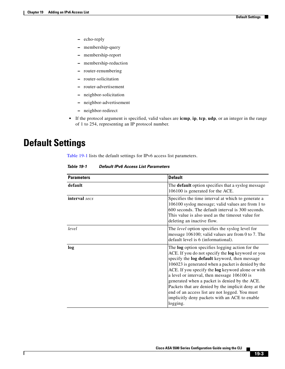 Default settings | Cisco ASA 5505 User Manual | Page 419 / 1994