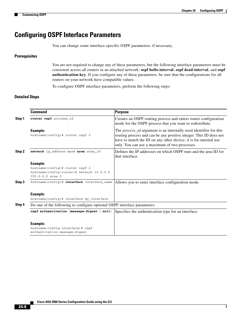 Configuring ospf interface parameters | Cisco ASA 5505 User Manual | Page 470 / 1994