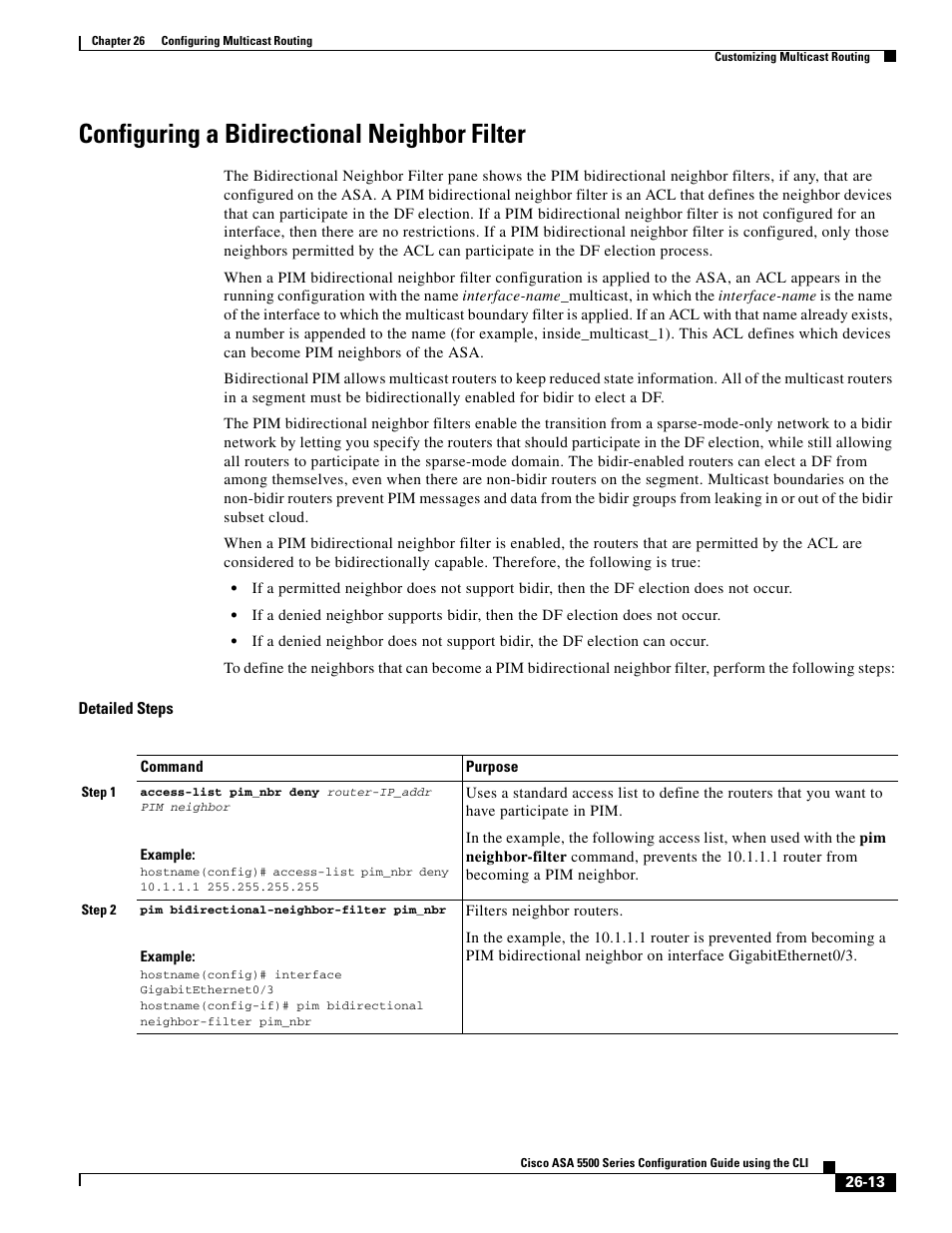 Configuring a bidirectional neighbor filter | Cisco ASA 5505 User Manual | Page 505 / 1994