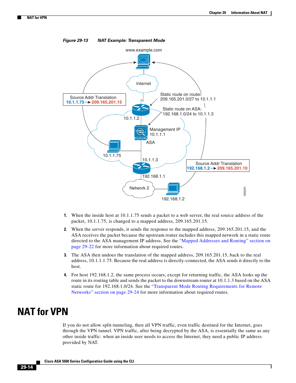 Nat for vpn | Cisco ASA 5505 User Manual | Page 568 / 1994
