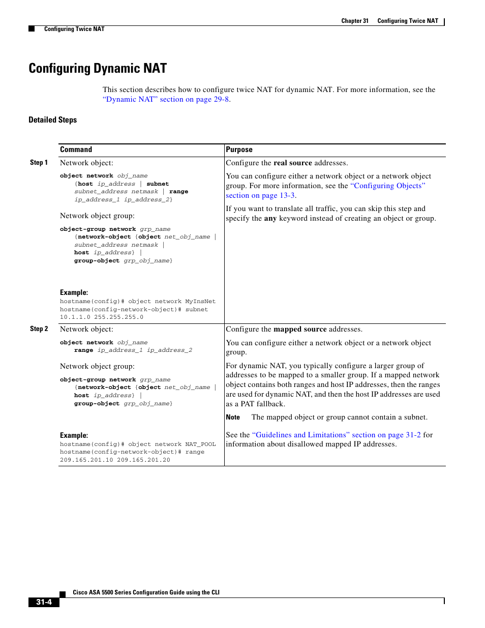 Configuring dynamic nat | Cisco ASA 5505 User Manual | Page 610 / 1994