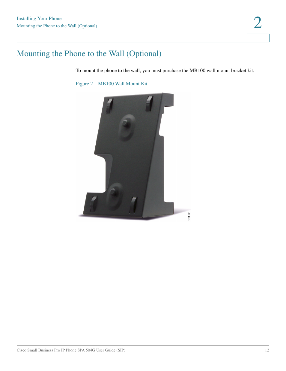Mounting the phone to the wall (optional) | Cisco IP Phone SPA 504G User Manual | Page 18 / 68
