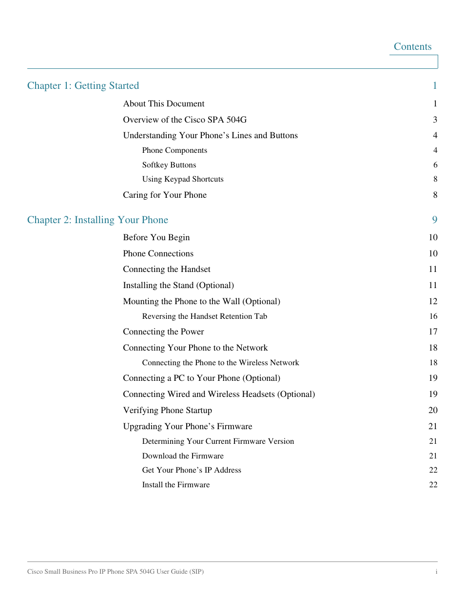 Cisco IP Phone SPA 504G User Manual | Page 3 / 68