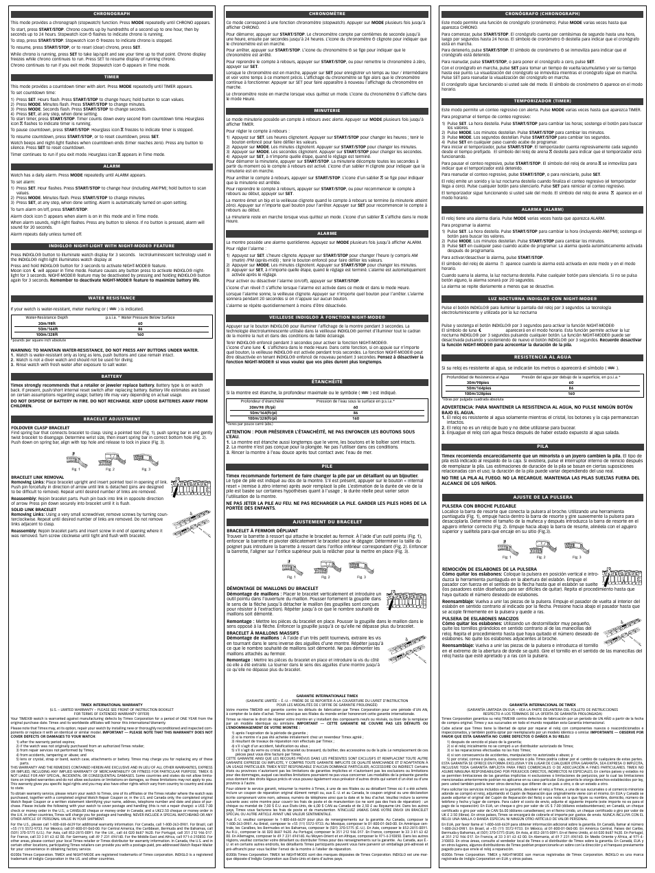 Timex 1440 sports User Manual | Page 2 / 2