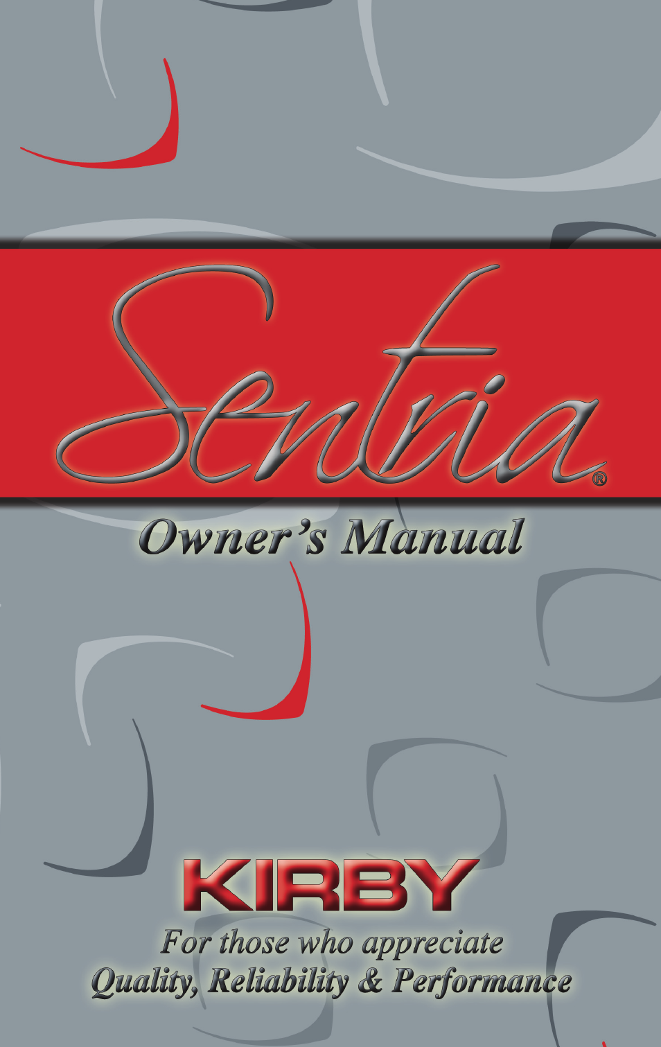 Kirby Sentria User Manual | 58 pages