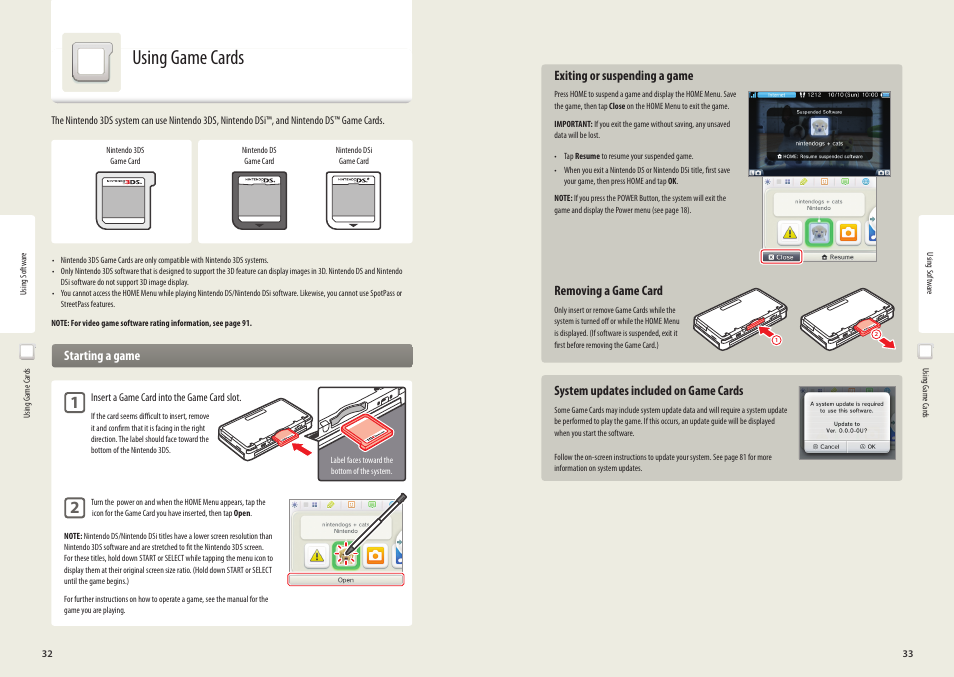 Using game cards | Nintendo 3DS User Manual | Page 18 / 52