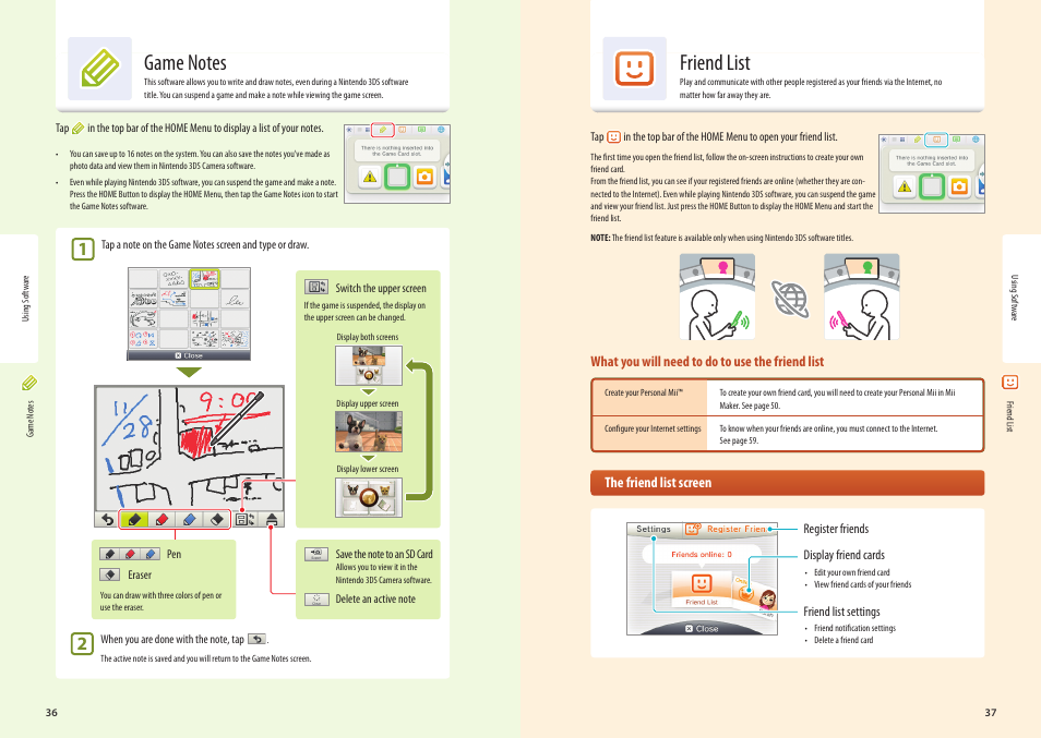 Friend list | Nintendo 3DS User Manual | Page 20 / 52