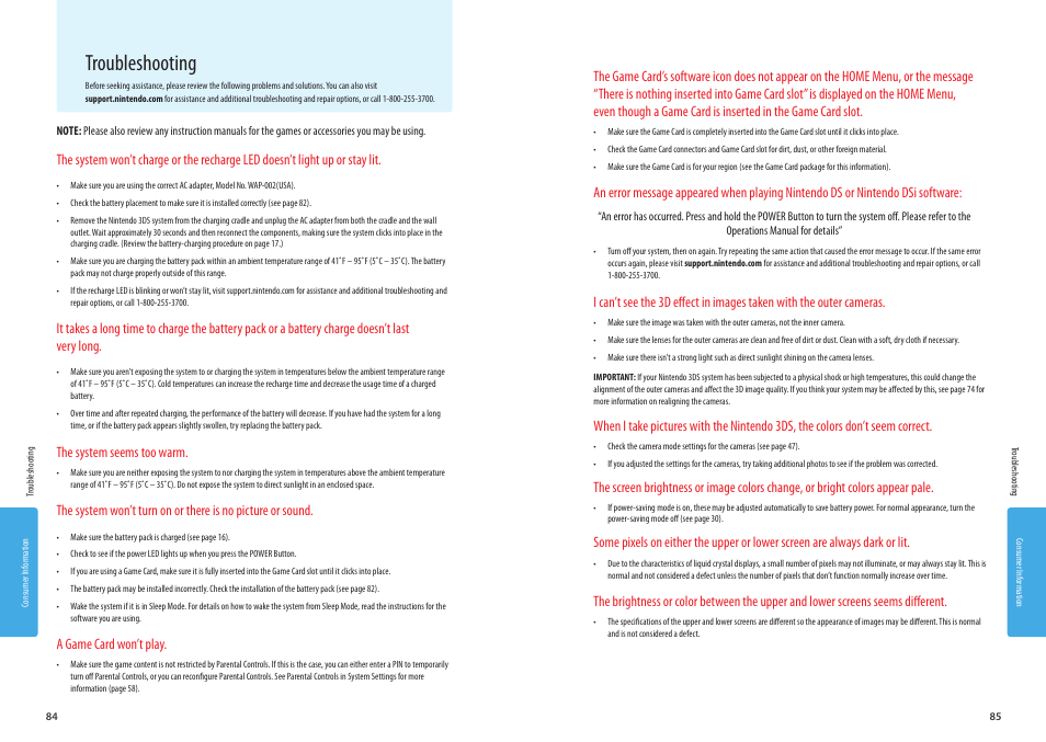 Troubleshooting | Nintendo 3DS User Manual | Page 44 / 52