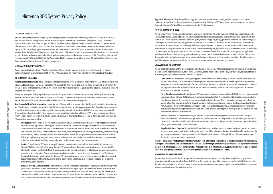 Nintendo 3ds system privacy policy | Nintendo 3DS User Manual | Page 49 / 52