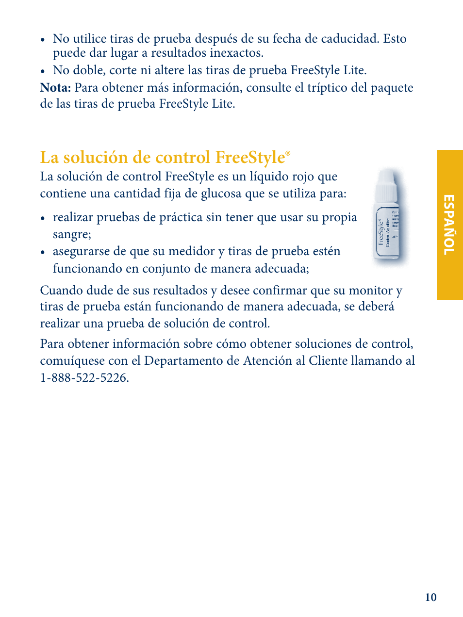 La solución de control freestyle | Abbott Freestyle Lite User Manual | Page 48 / 72