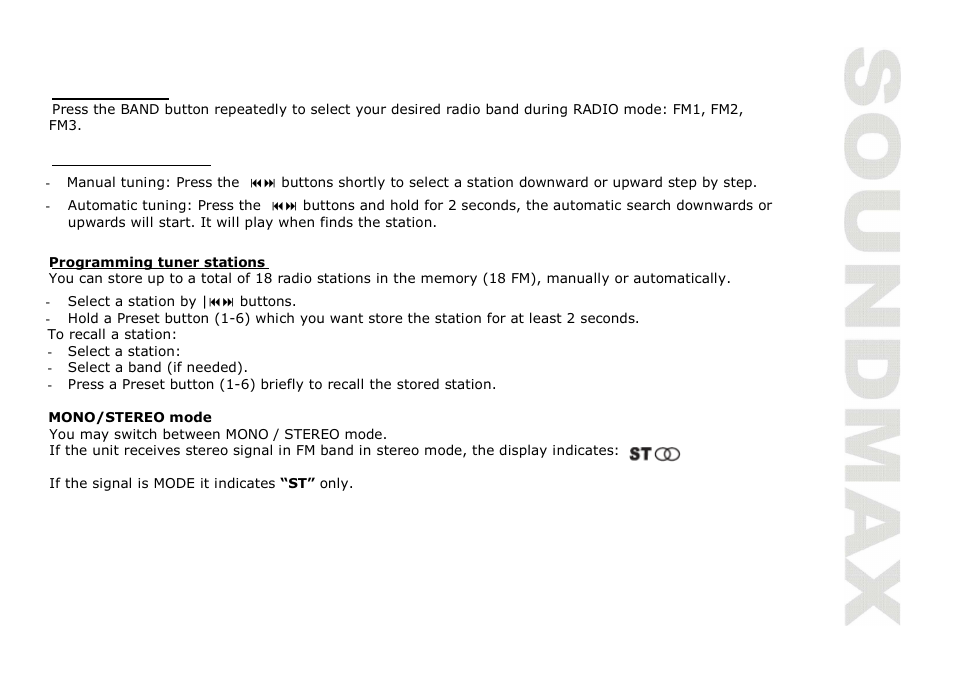 SoundMax SM-CDM1035 User Manual | Page 11 / 33