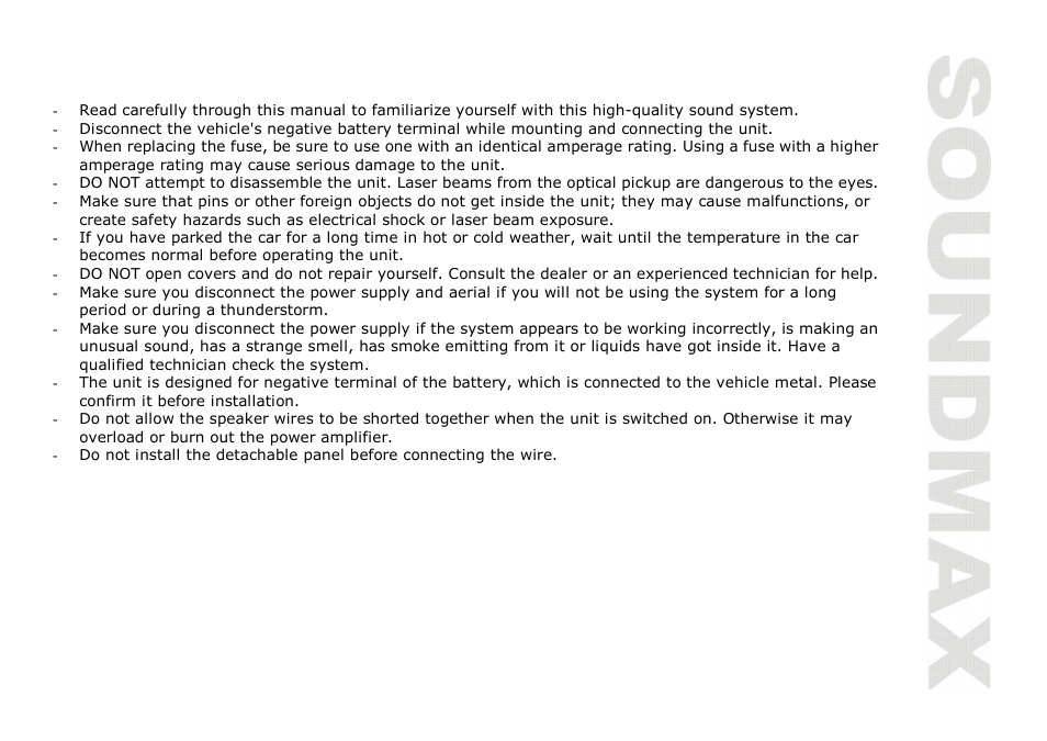 Important safeguards | SoundMax SM-CDM1035 User Manual | Page 3 / 33