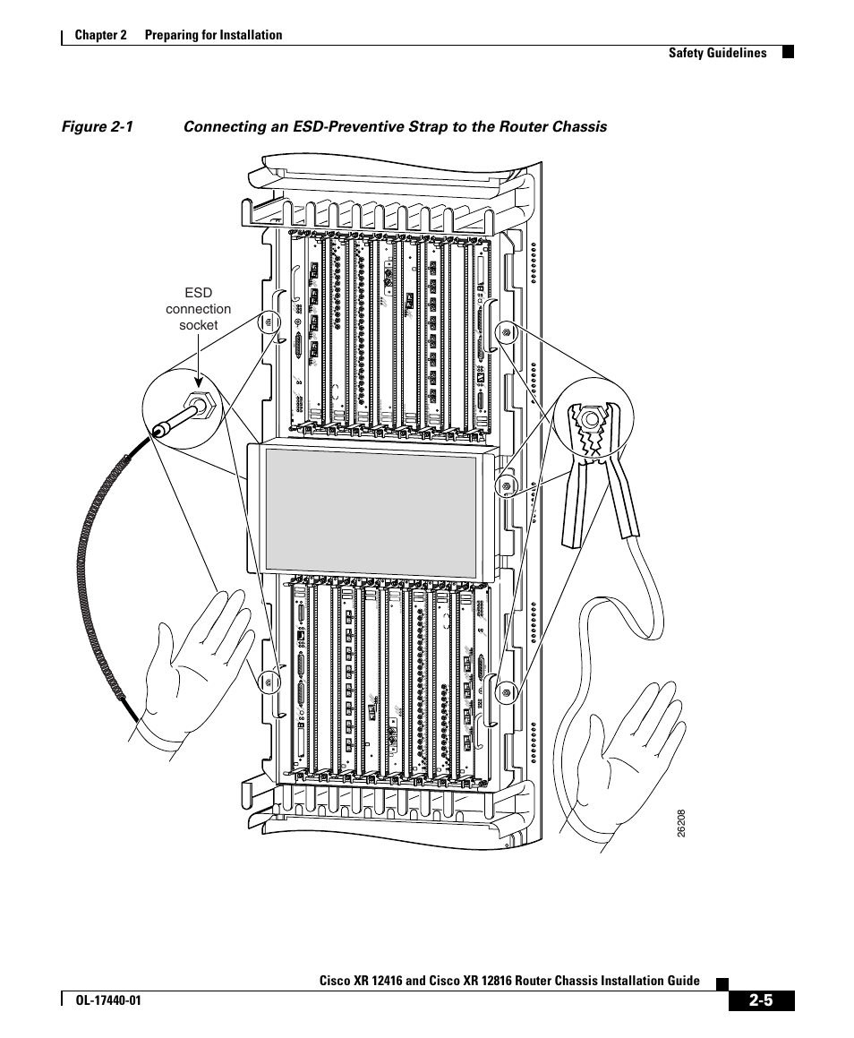 Esd connection socket | Cisco XR 12416 User Manual | Page 5 / 34