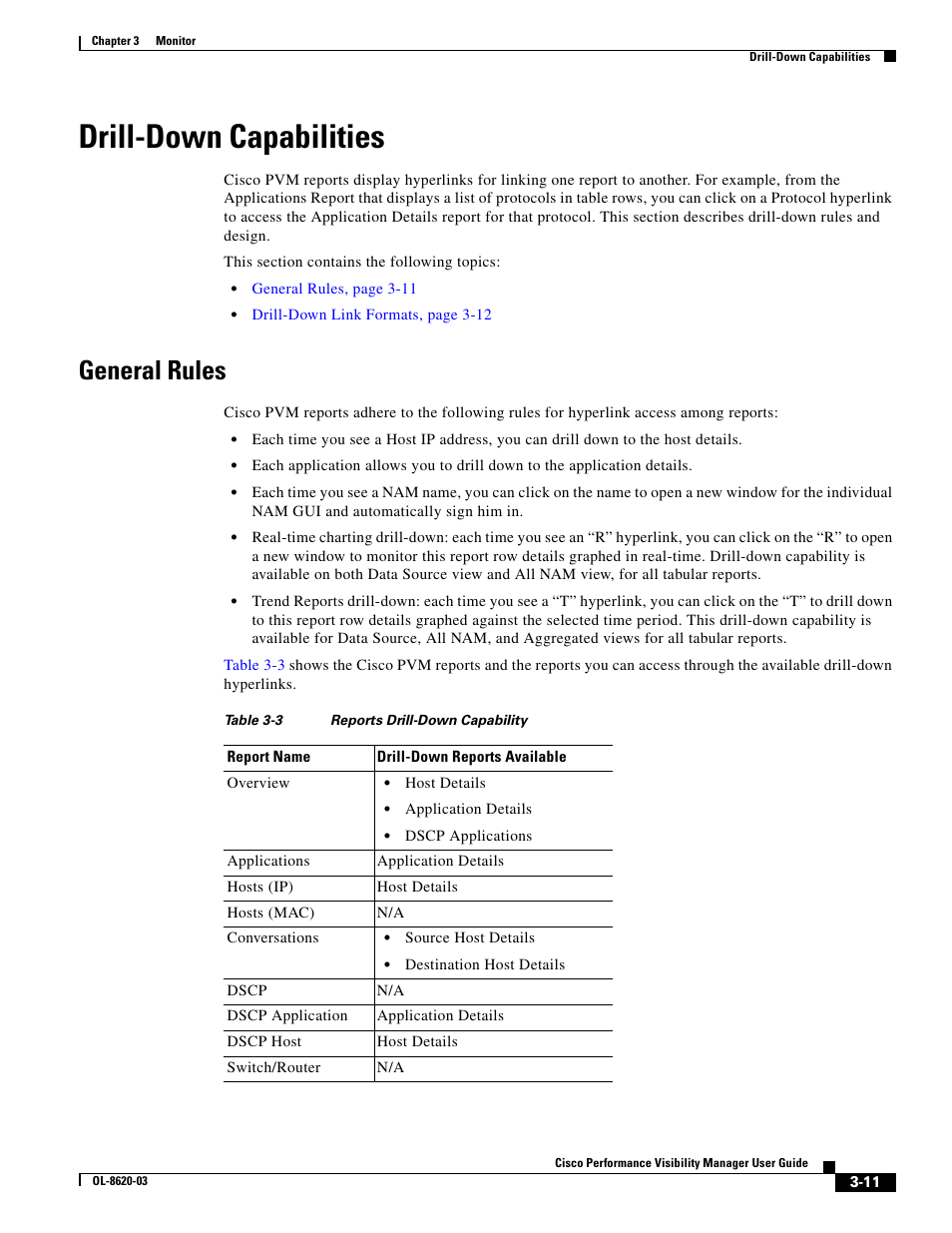 Drill-down capabilities, General rules | Cisco OL-8620-03 User Manual | Page 11 / 22