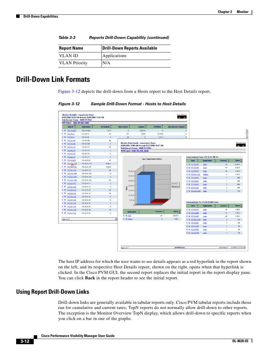 Drill-down link formats, Using report drill-down links | Cisco OL-8620-03 User Manual | Page 12 / 22