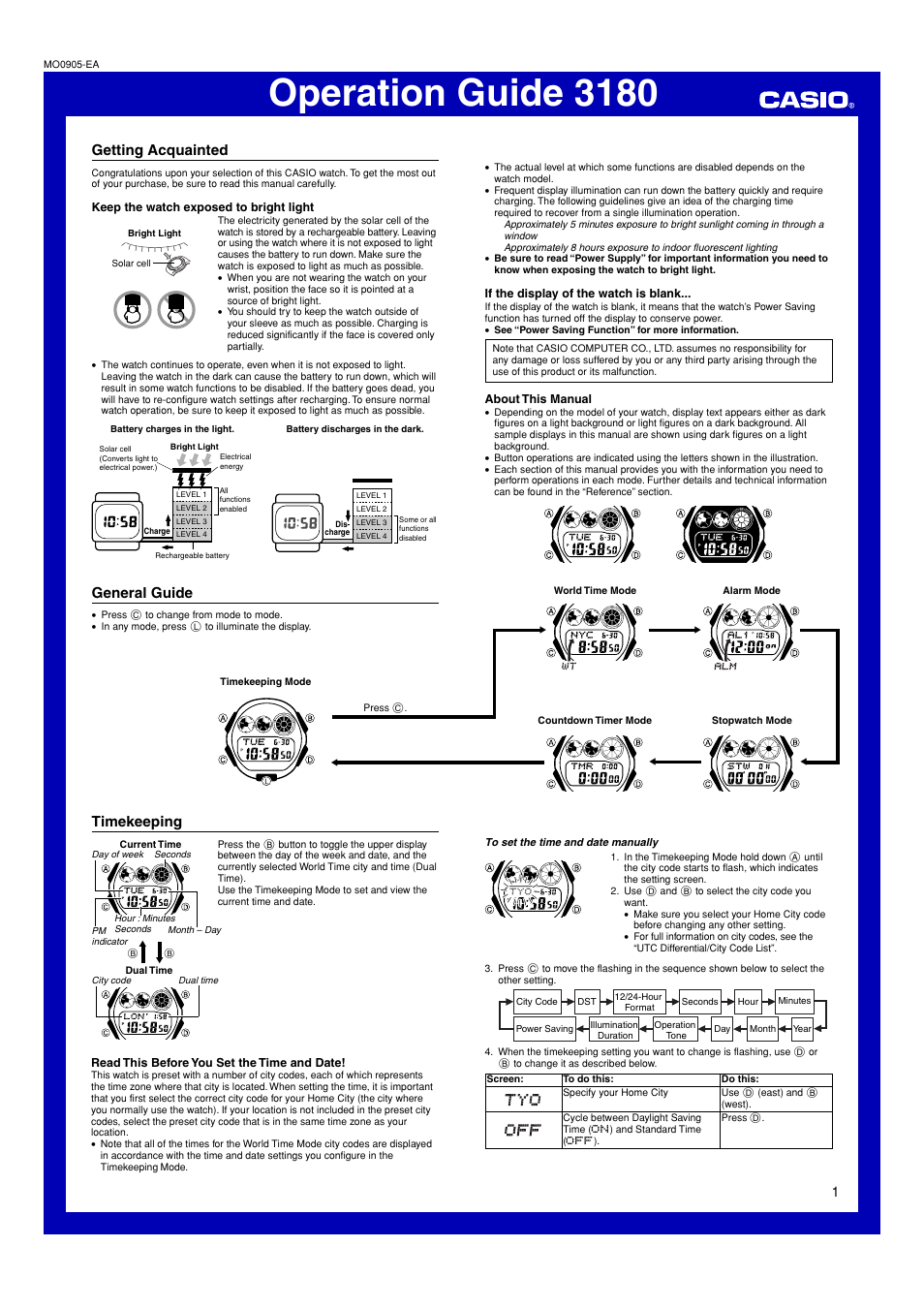 G-Shock G-6900A-7DR User Manual | 6 pages