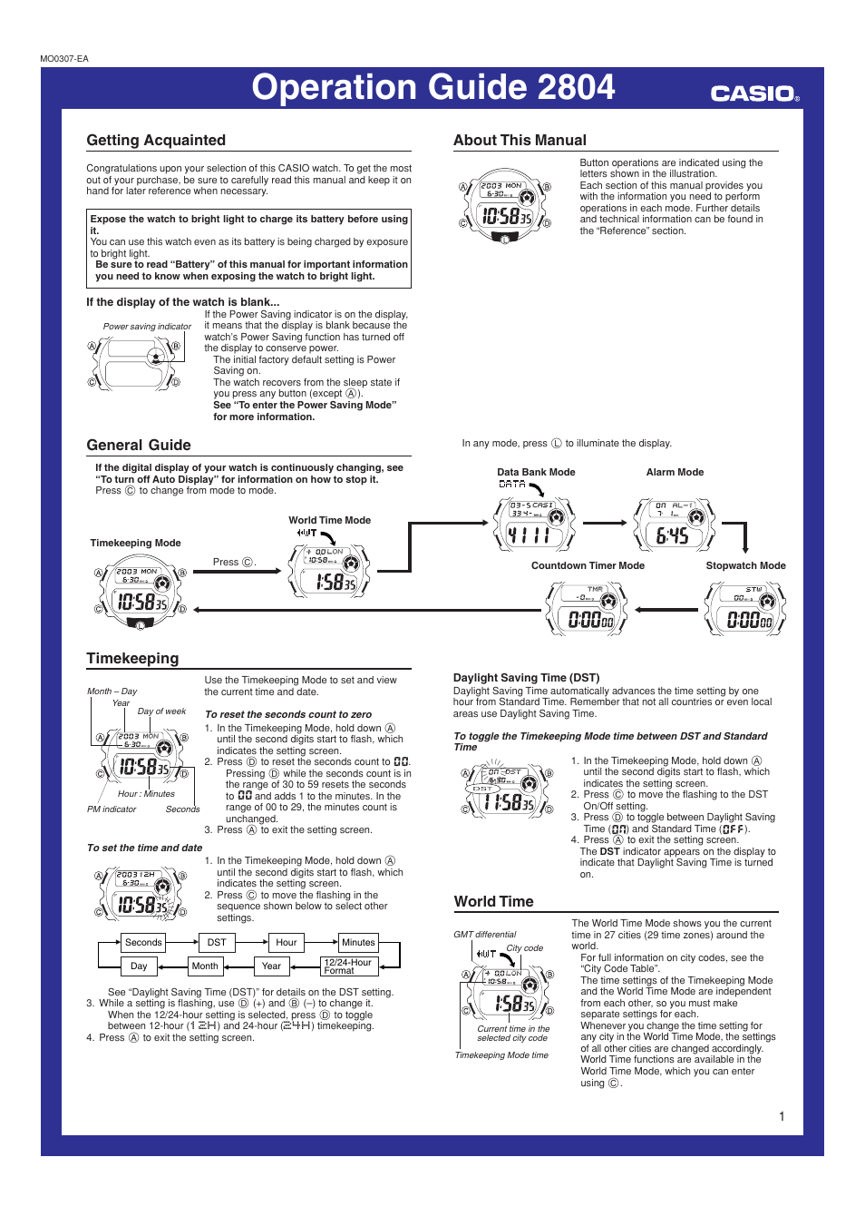 Casio 2804 User Manual | 6 pages