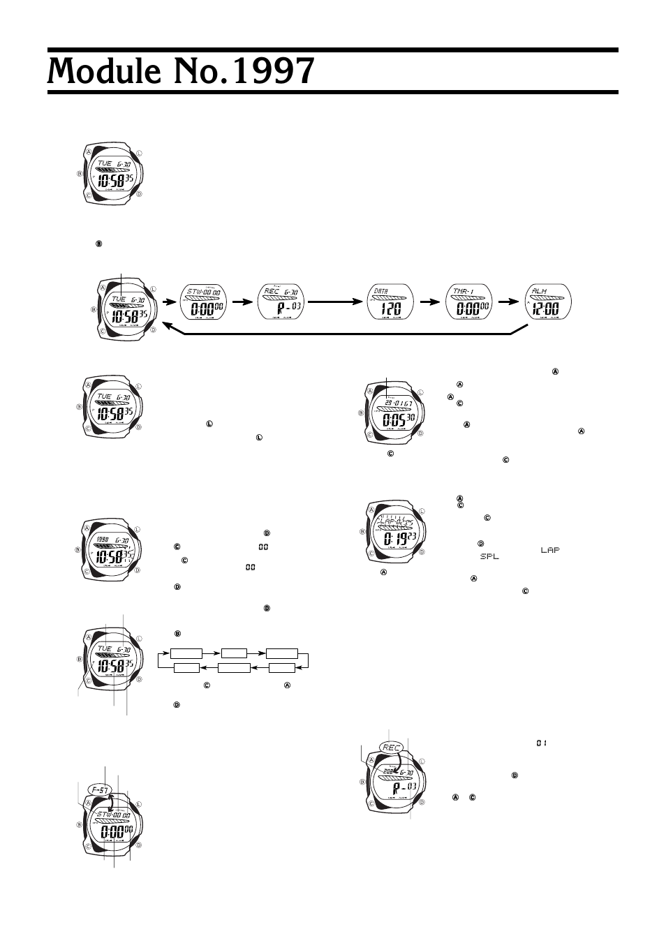 G-Shock G-8000F-9B User Manual | 3 pages