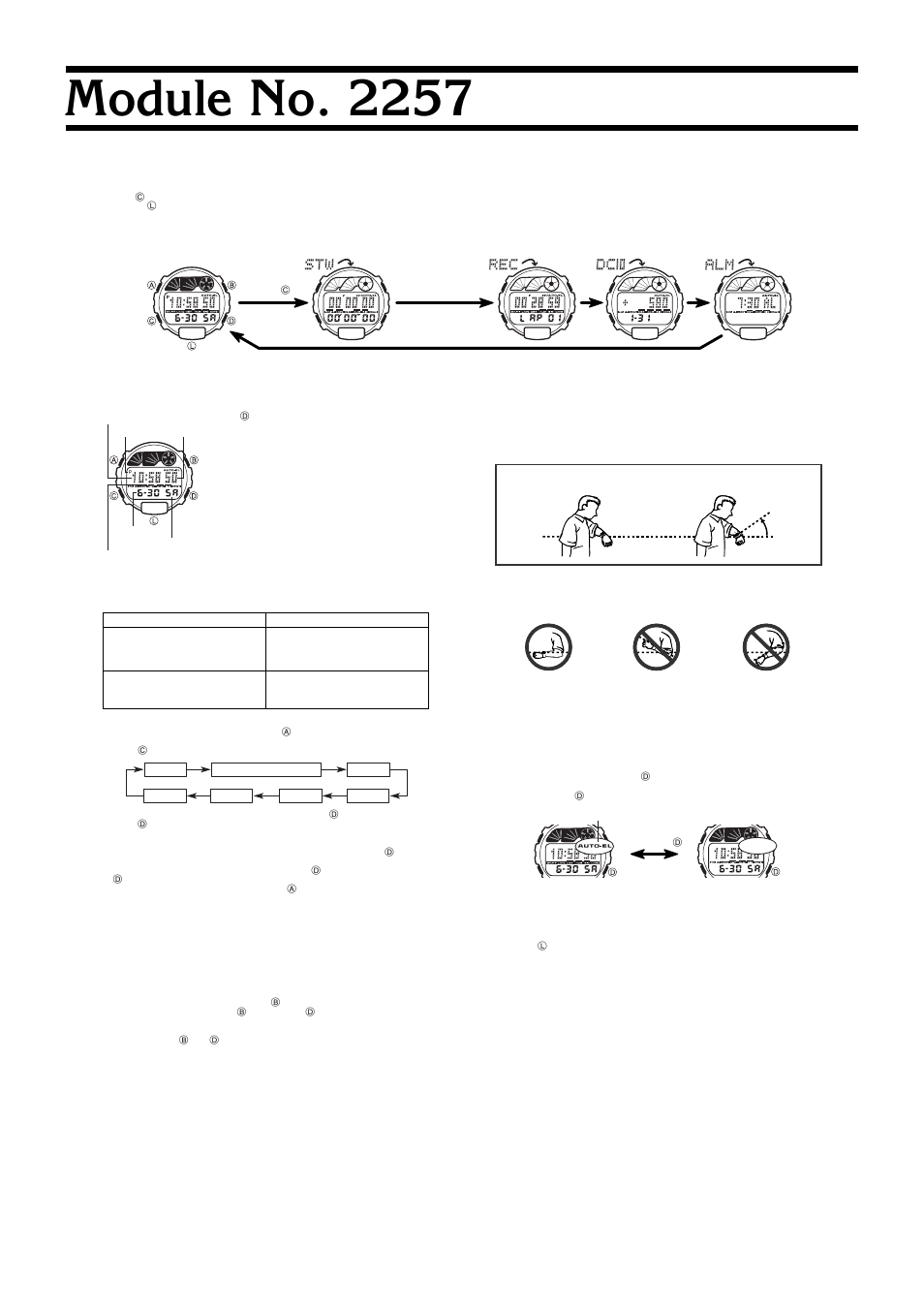 G-Shock 2257 User Manual | 3 pages