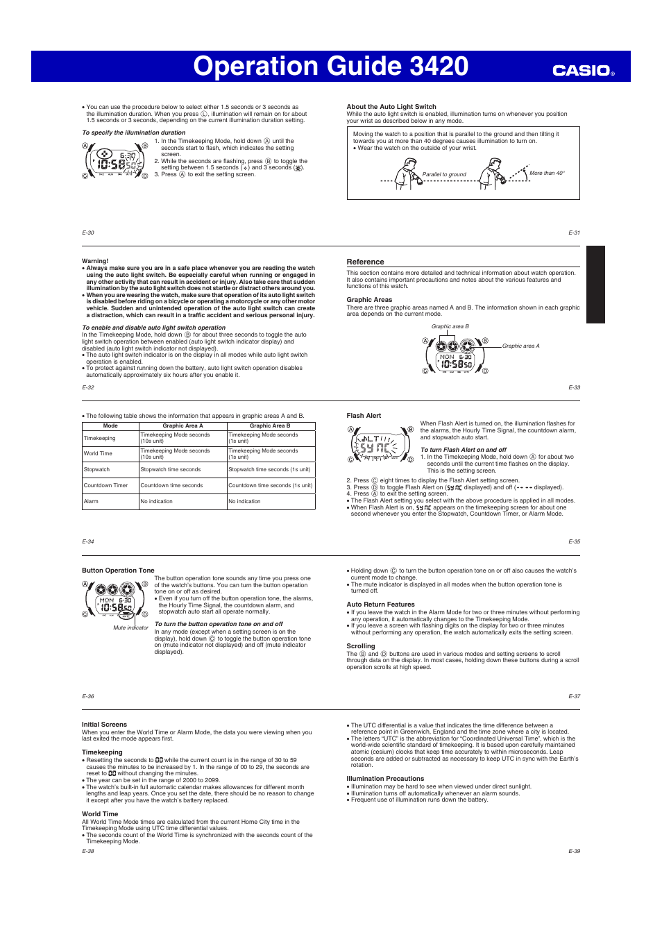 Operation guide 3420 | G-Shock GD-X6930E-9 User Manual | Page 4 / 5