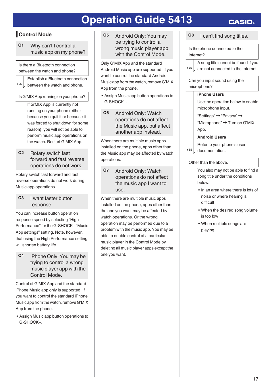 Operation guide 5413 | G-Shock GBA-400-1A User Manual | Page 17 / 18