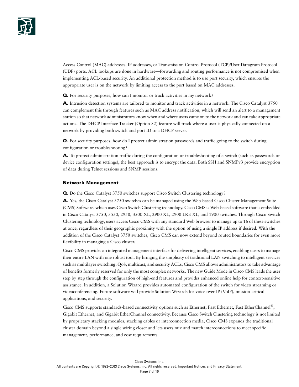 Cisco 3750 Series User Manual | Page 7 / 10
