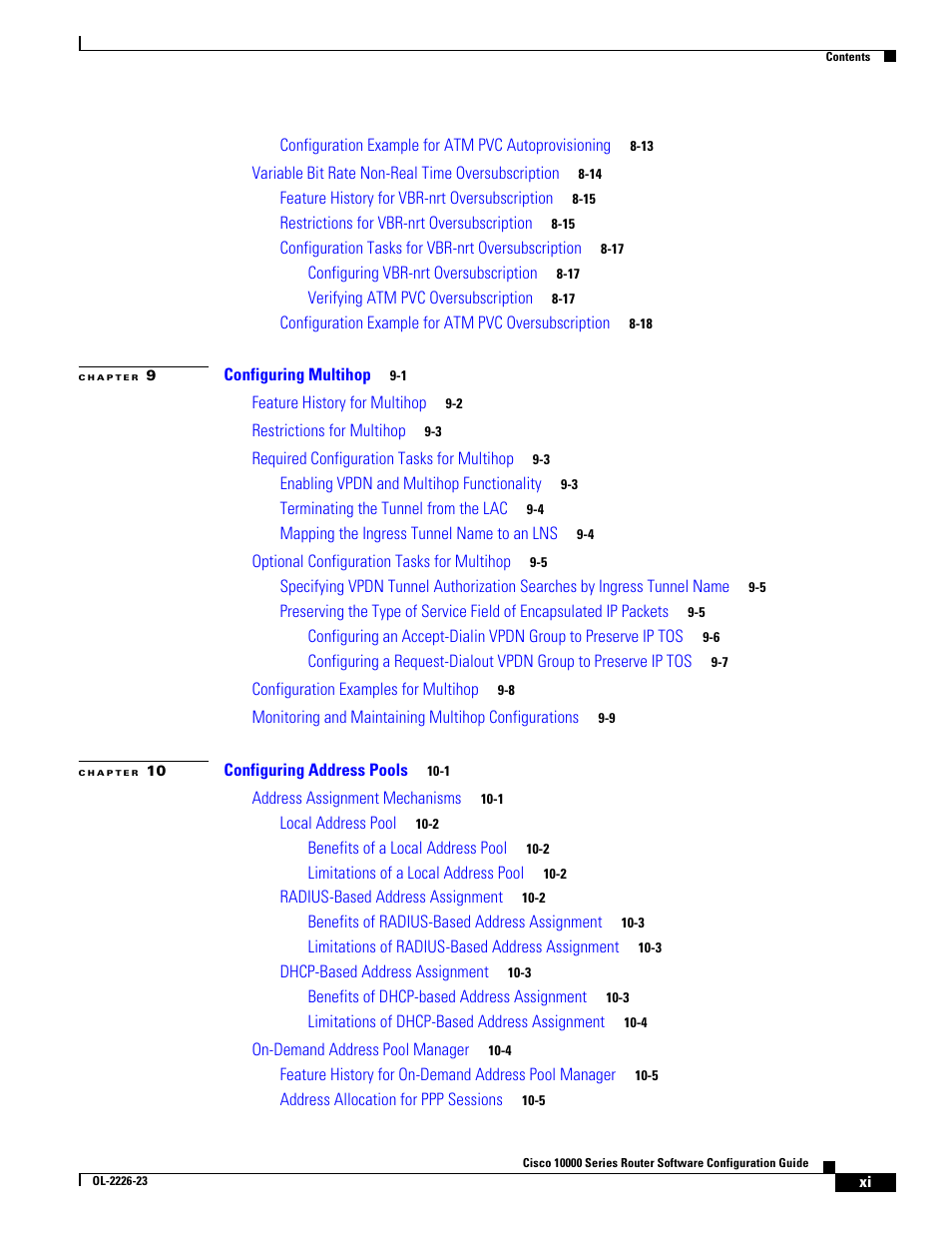 Cisco 10000 User Manual | Page 11 / 556