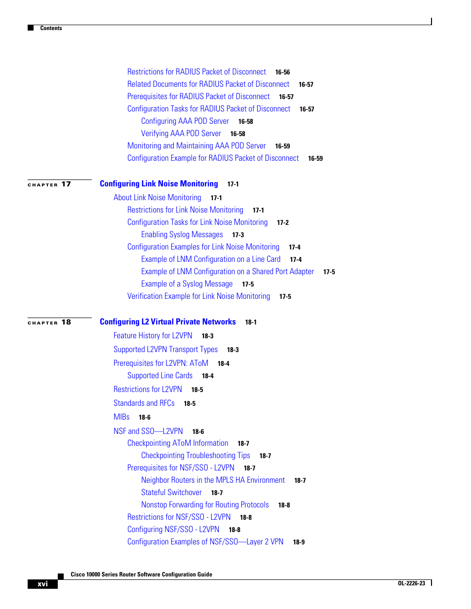 Cisco 10000 User Manual | Page 16 / 556