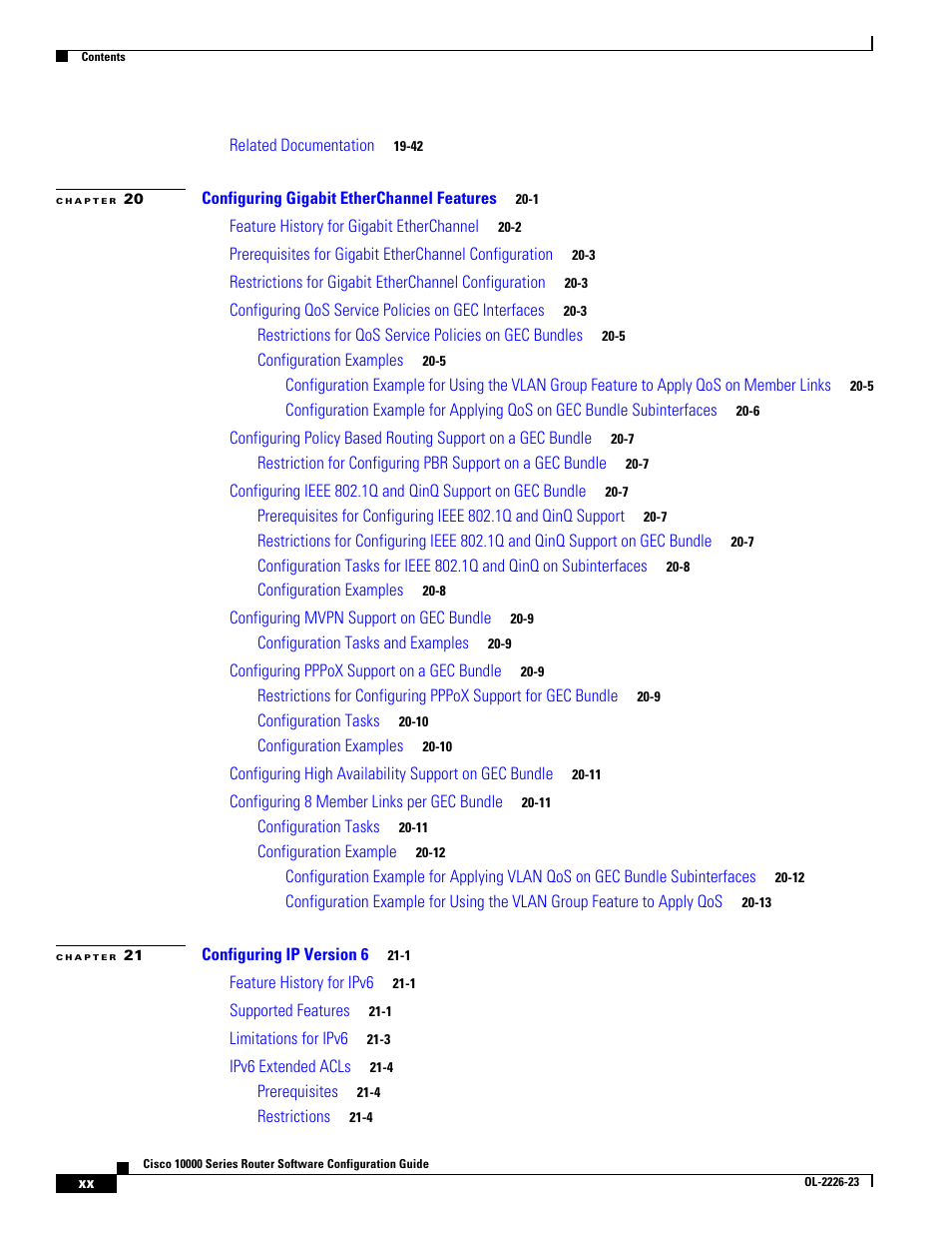 Cisco 10000 User Manual | Page 20 / 556