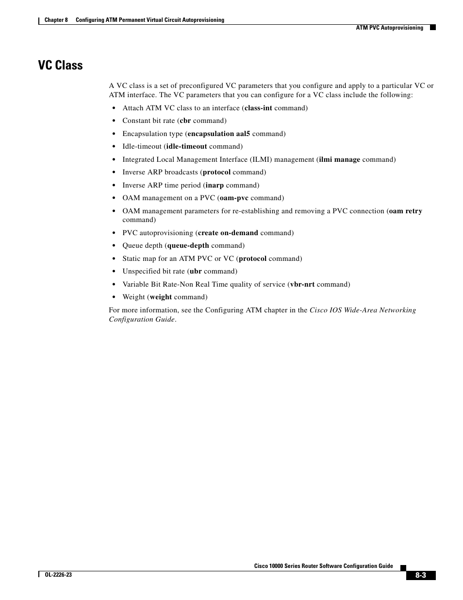 Vc class | Cisco 10000 User Manual | Page 243 / 556