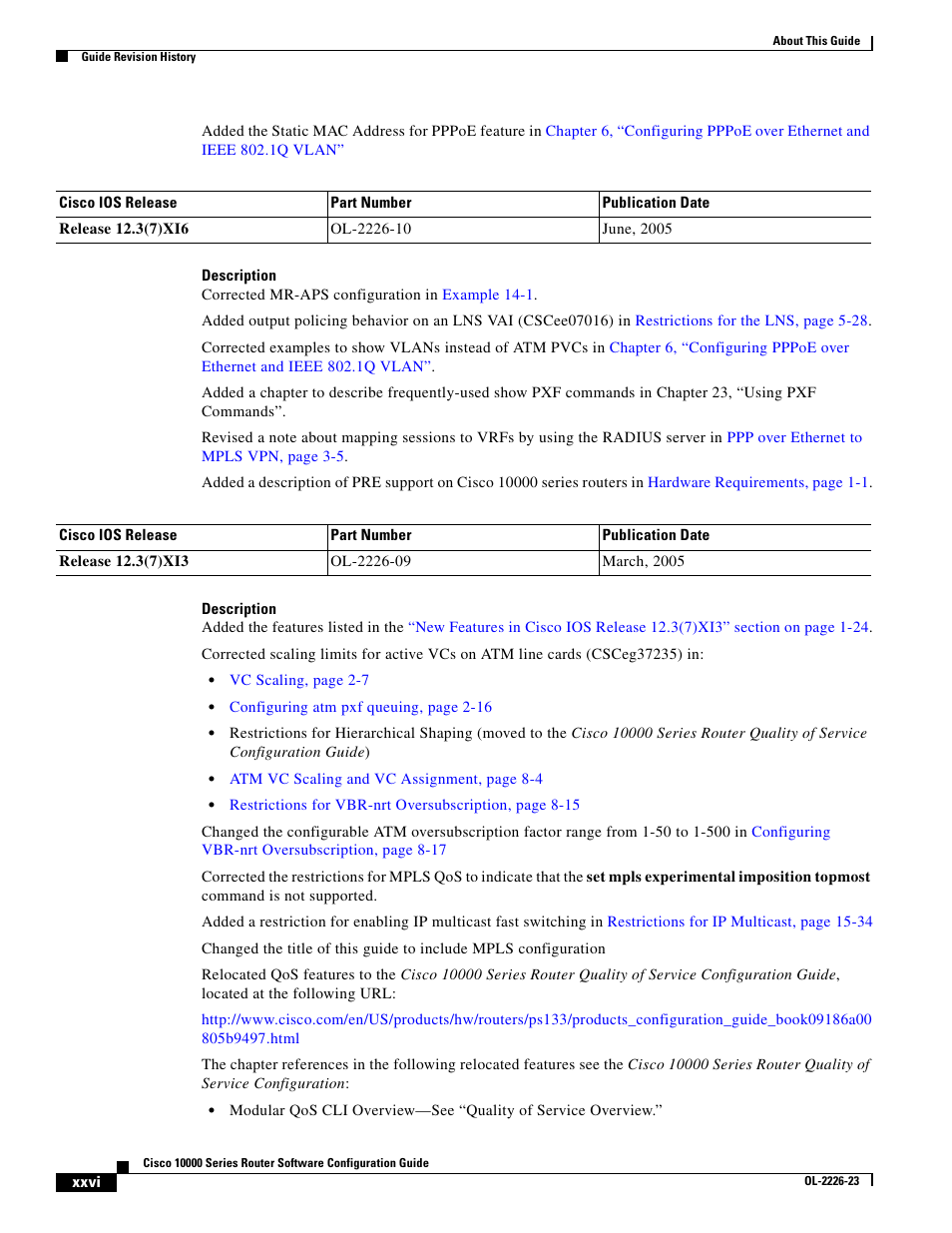 Cisco 10000 User Manual | Page 26 / 556
