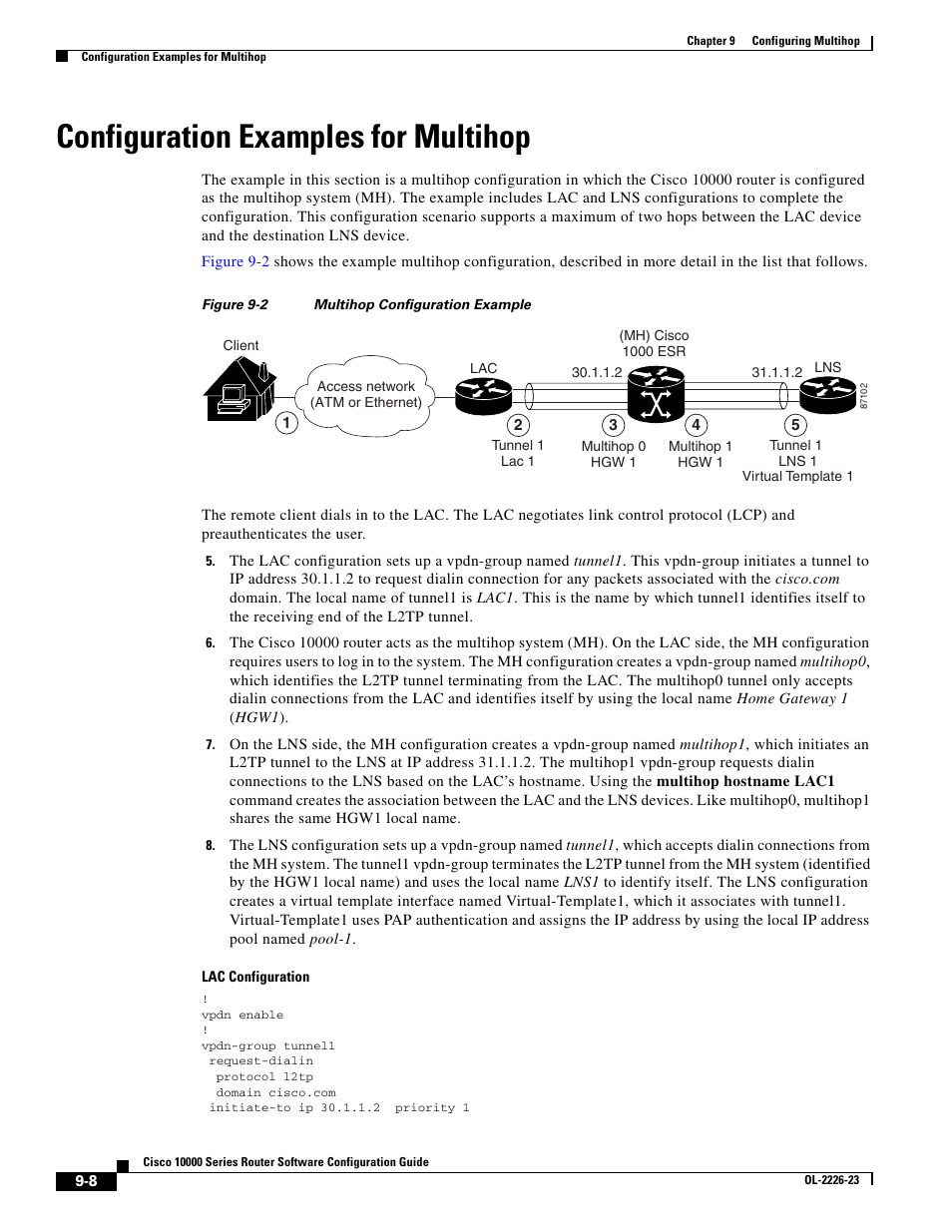 Configuration examples for multihop | Cisco 10000 User Manual | Page 266 / 556