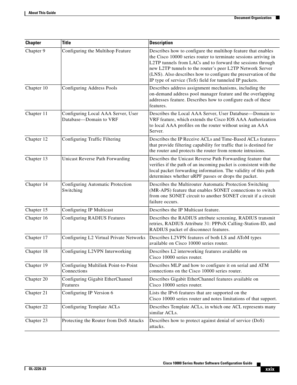 Cisco 10000 User Manual | Page 29 / 556