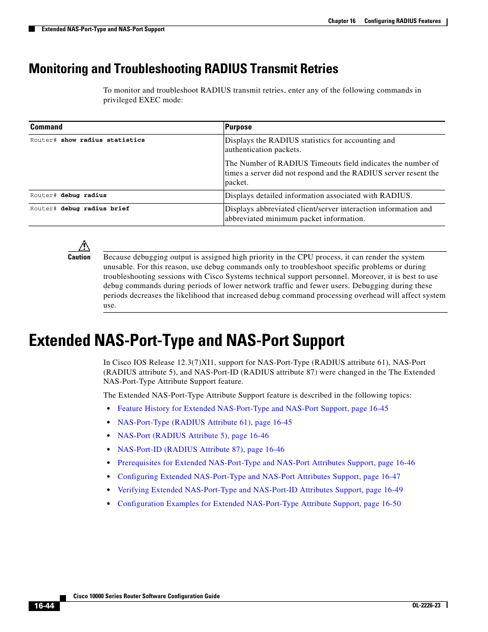 Extended nas-port-type and nas-port support | Cisco 10000 User Manual | Page 346 / 556