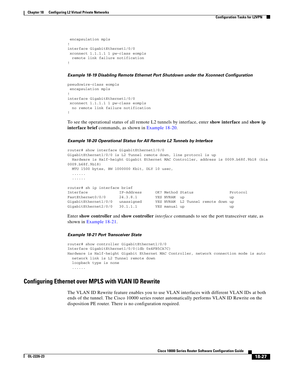 Example 18-19 | Cisco 10000 User Manual | Page 395 / 556