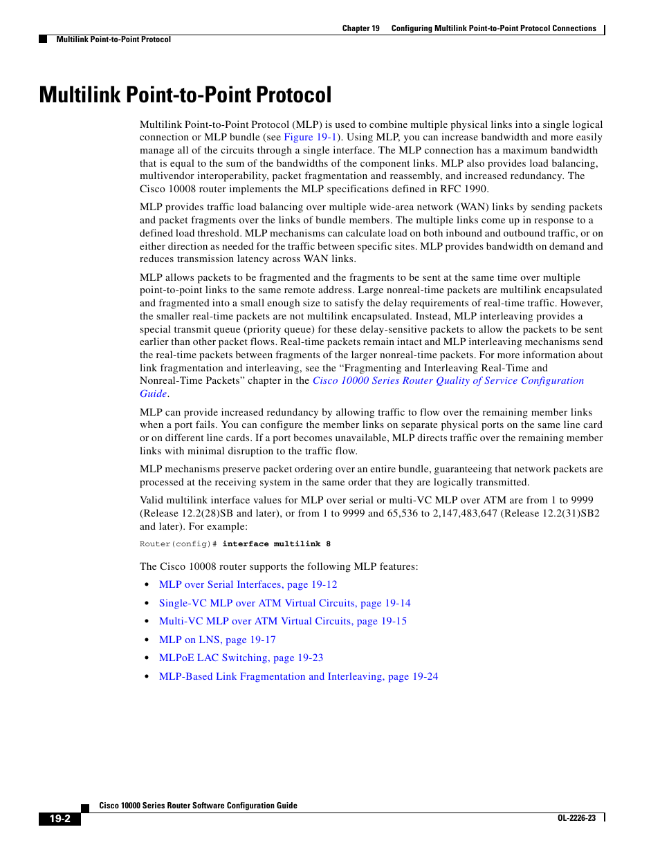 Multilink point-to-point protocol | Cisco 10000 User Manual | Page 420 / 556