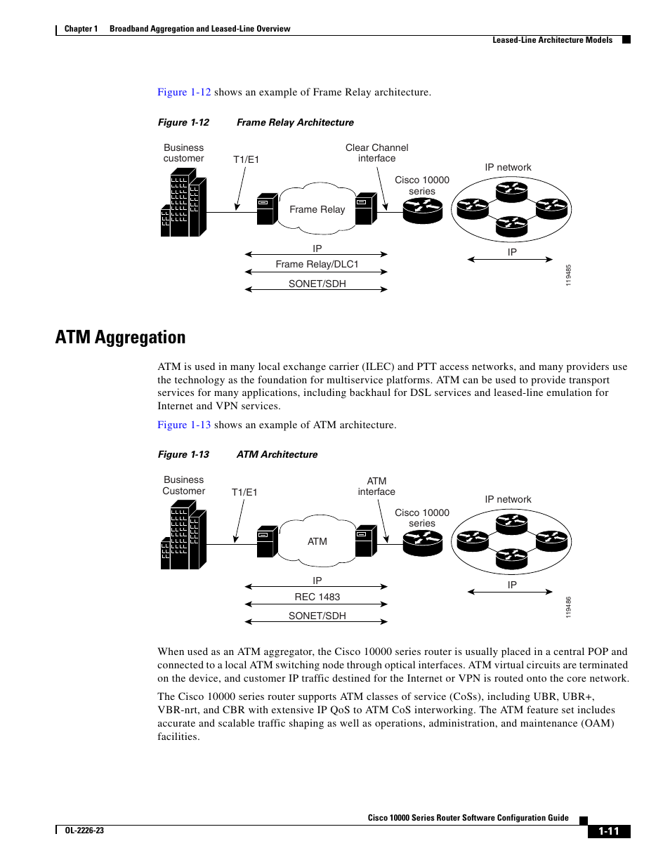 Atm aggregation | Cisco 10000 User Manual | Page 43 / 556