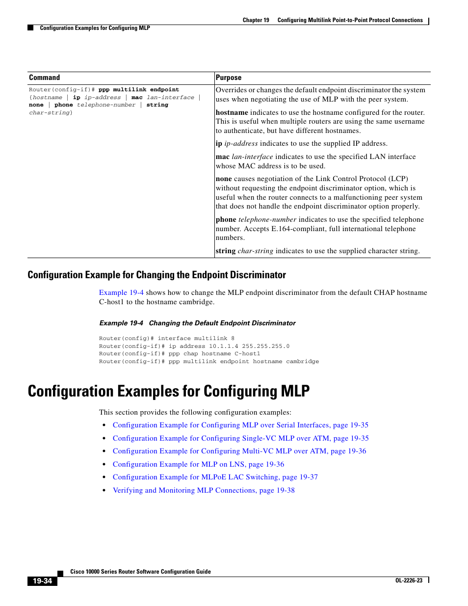 Configuration examples for configuring mlp | Cisco 10000 User Manual | Page 452 / 556