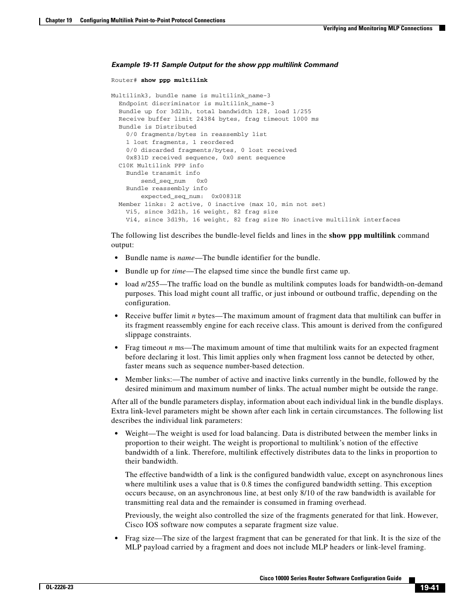 Example 19-11 | Cisco 10000 User Manual | Page 459 / 556