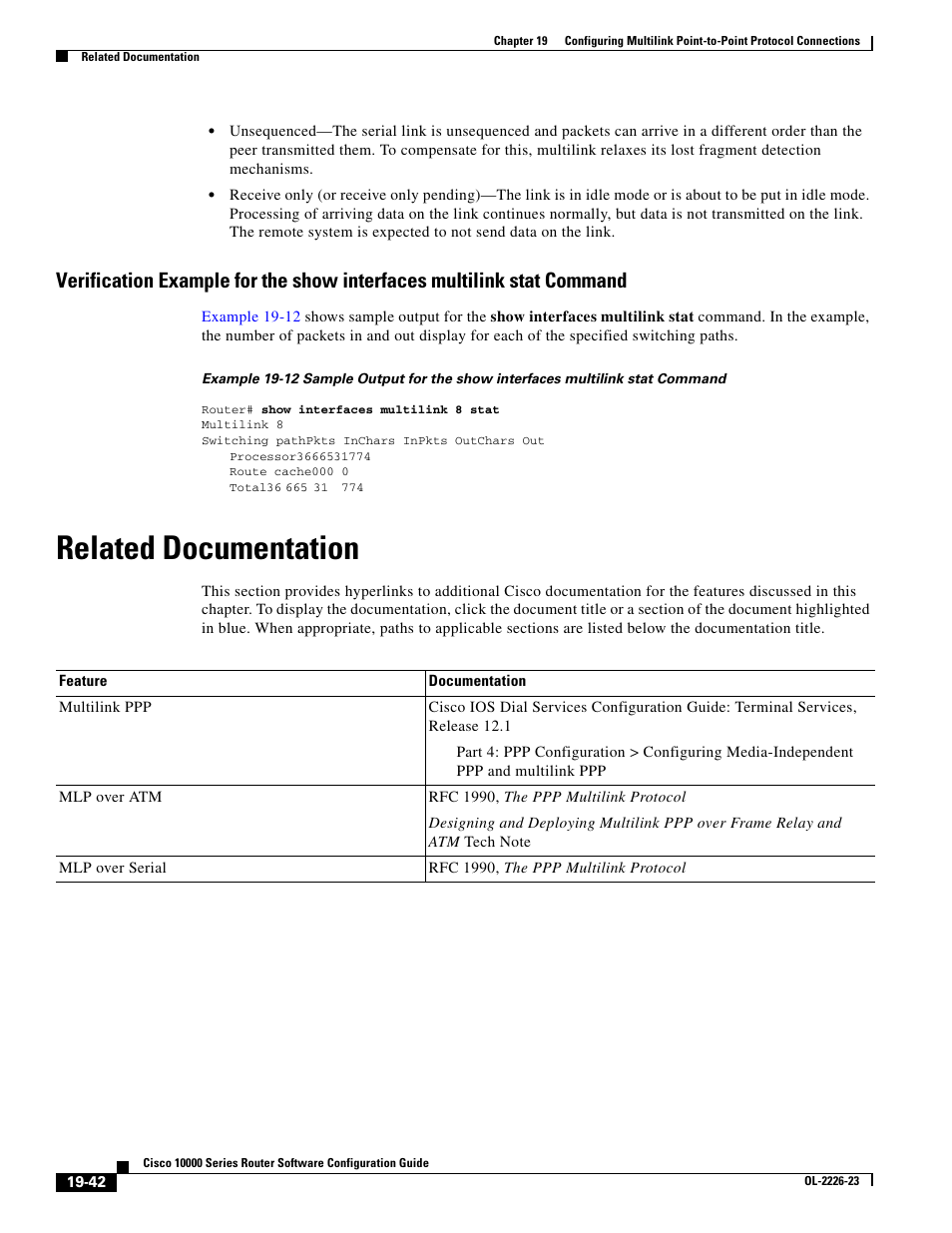 Related documentation | Cisco 10000 User Manual | Page 460 / 556